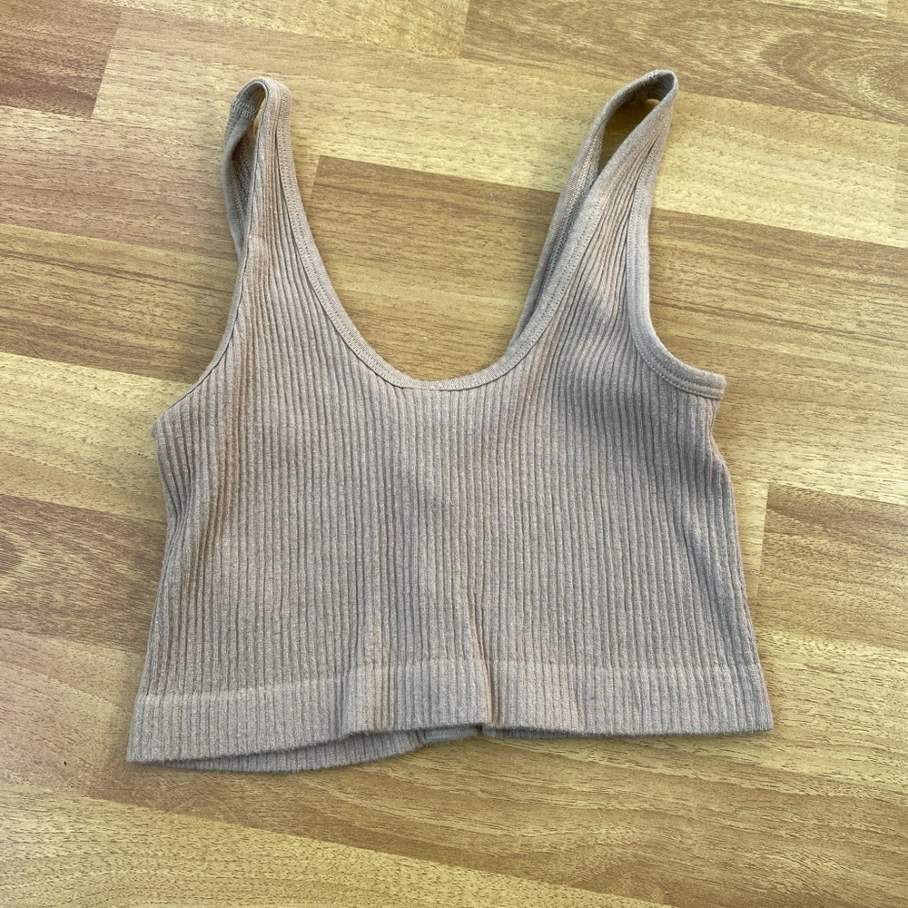 Out from under ribbed henley bra top - Picture 2 of 4